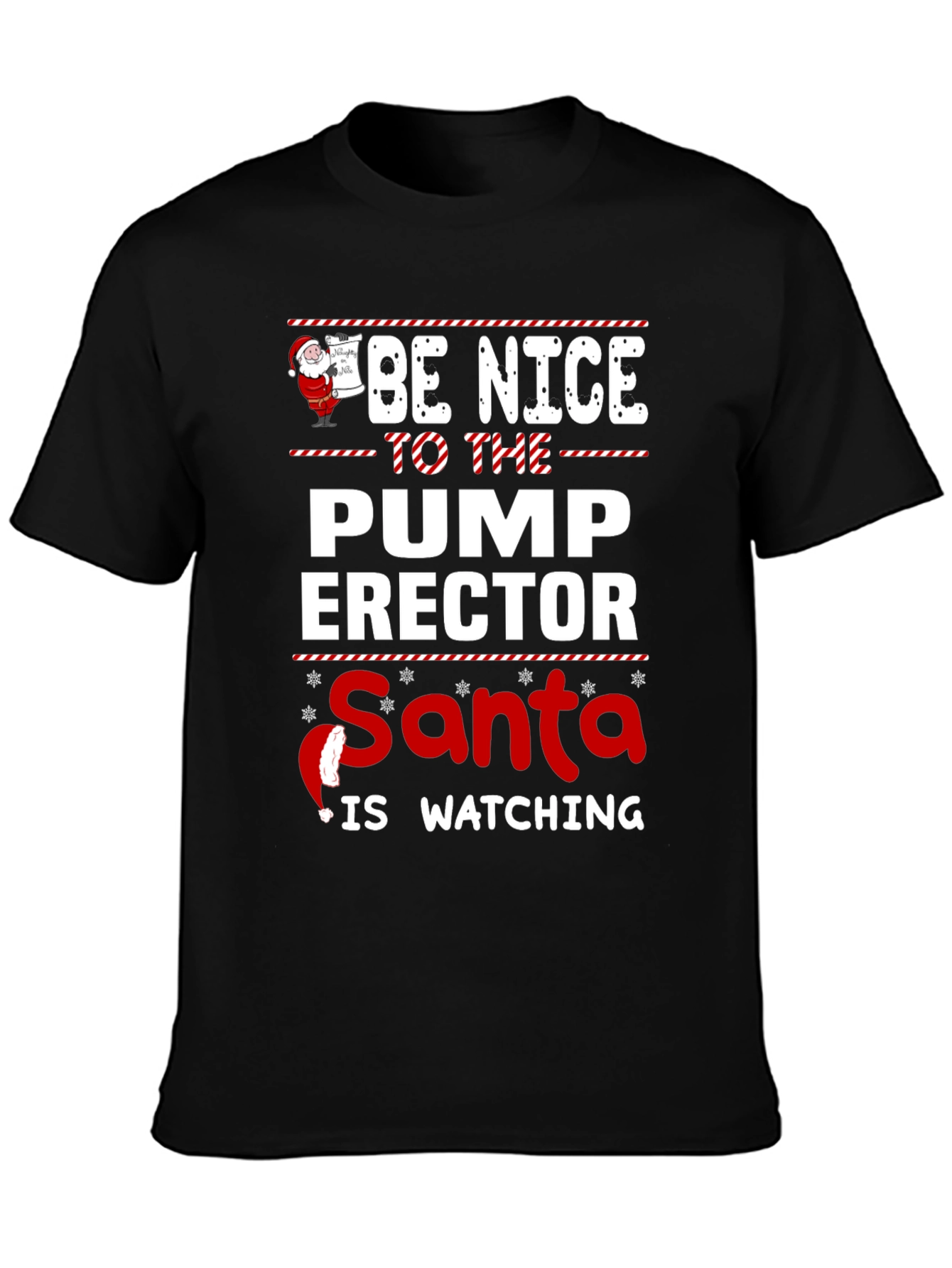Funny Santa Pump Erector Graphic T-Shirt