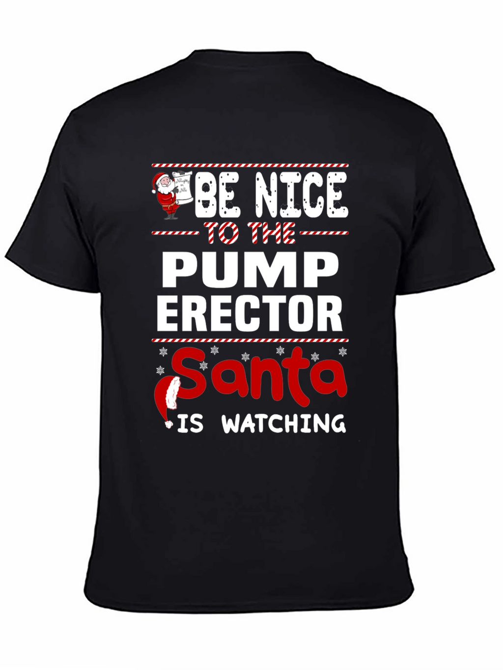 Funny Santa Pump Erector Graphic T-Shirt