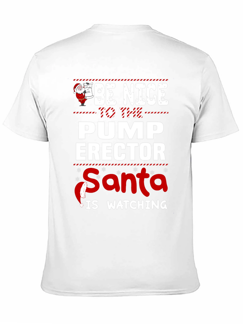 Funny Santa Pump Erector Graphic T-Shirt