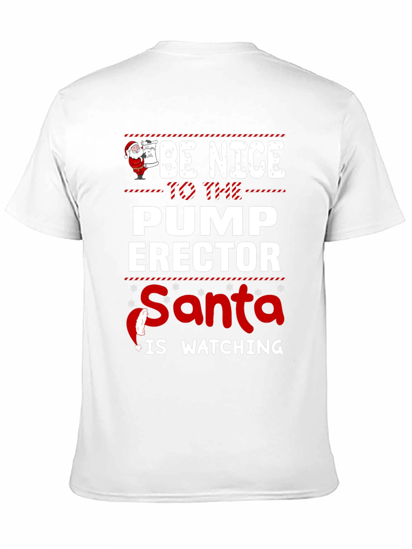Funny Santa Pump Erector Graphic T-Shirt