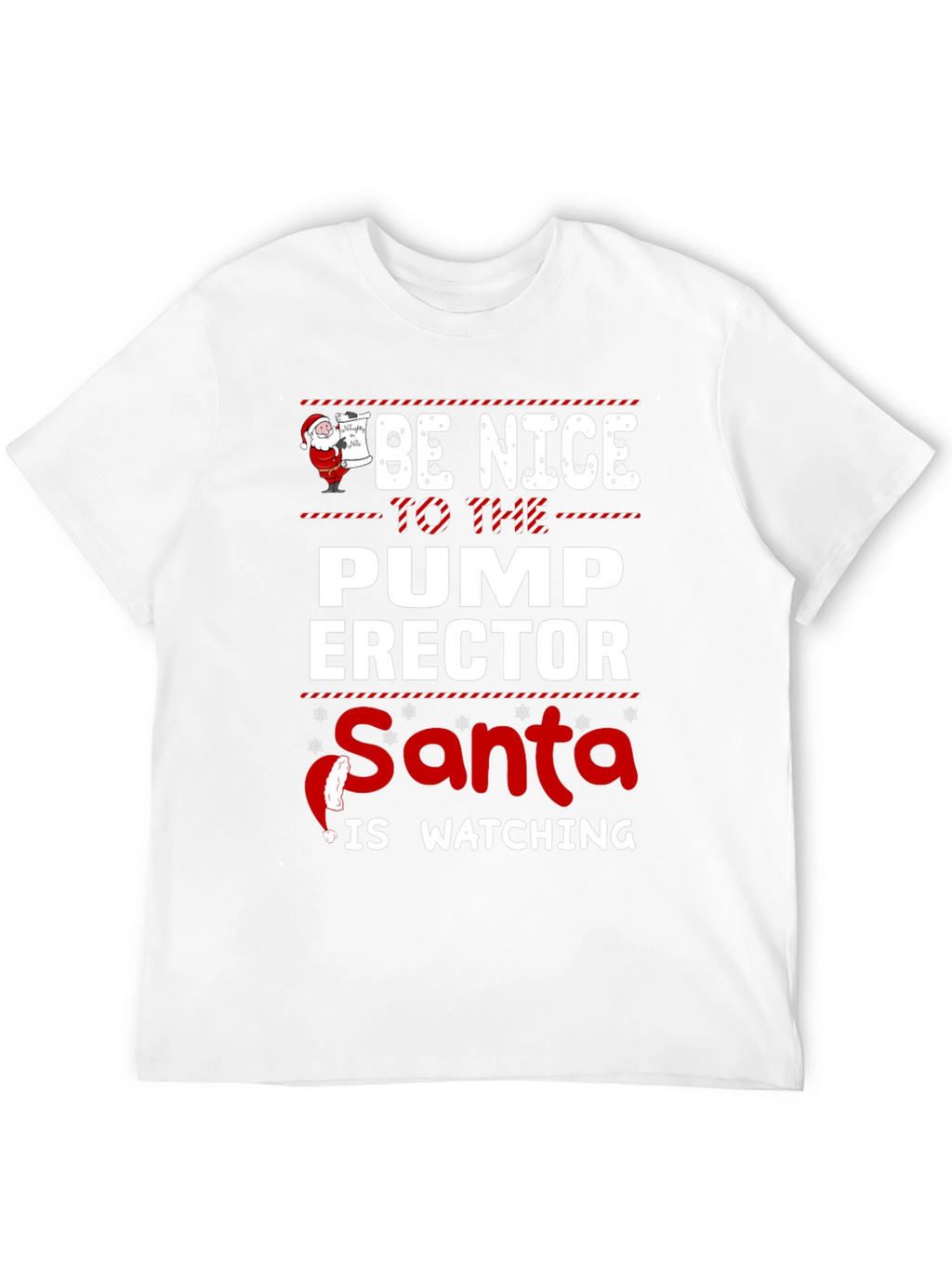Funny Santa Pump Erector Graphic T-Shirt