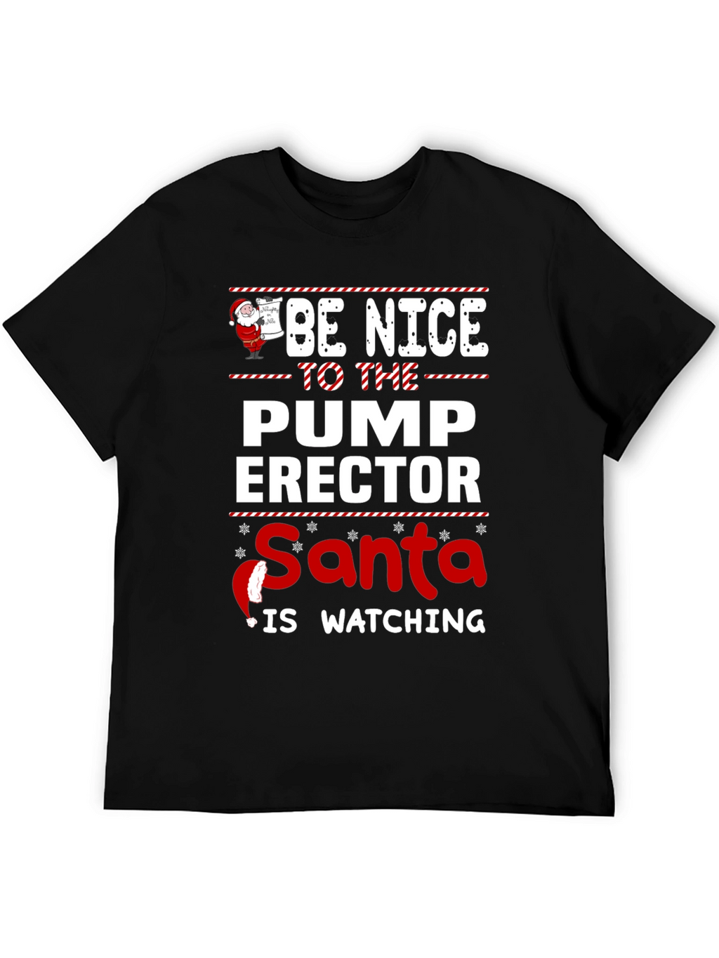 Funny Santa Pump Erector Graphic T-Shirt