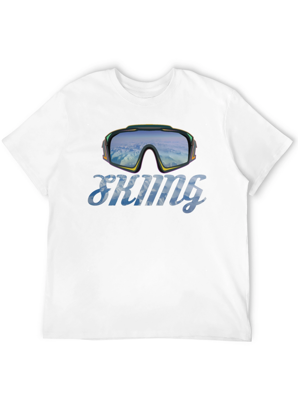 Skiing Goggles Graphic T-Shirt - Mountain Adventure Tee