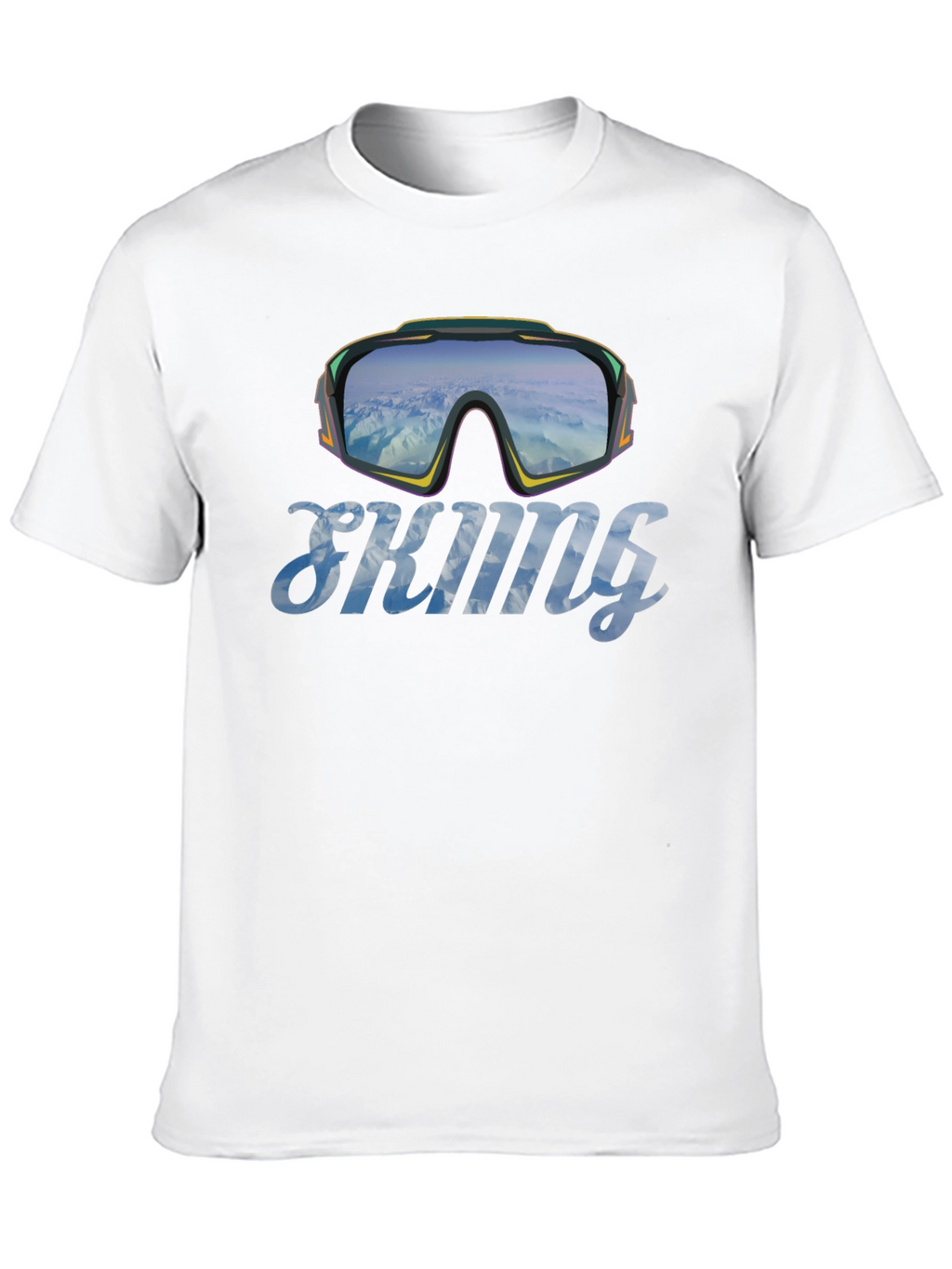 Skiing Goggles Graphic T-Shirt - Mountain Adventure Tee