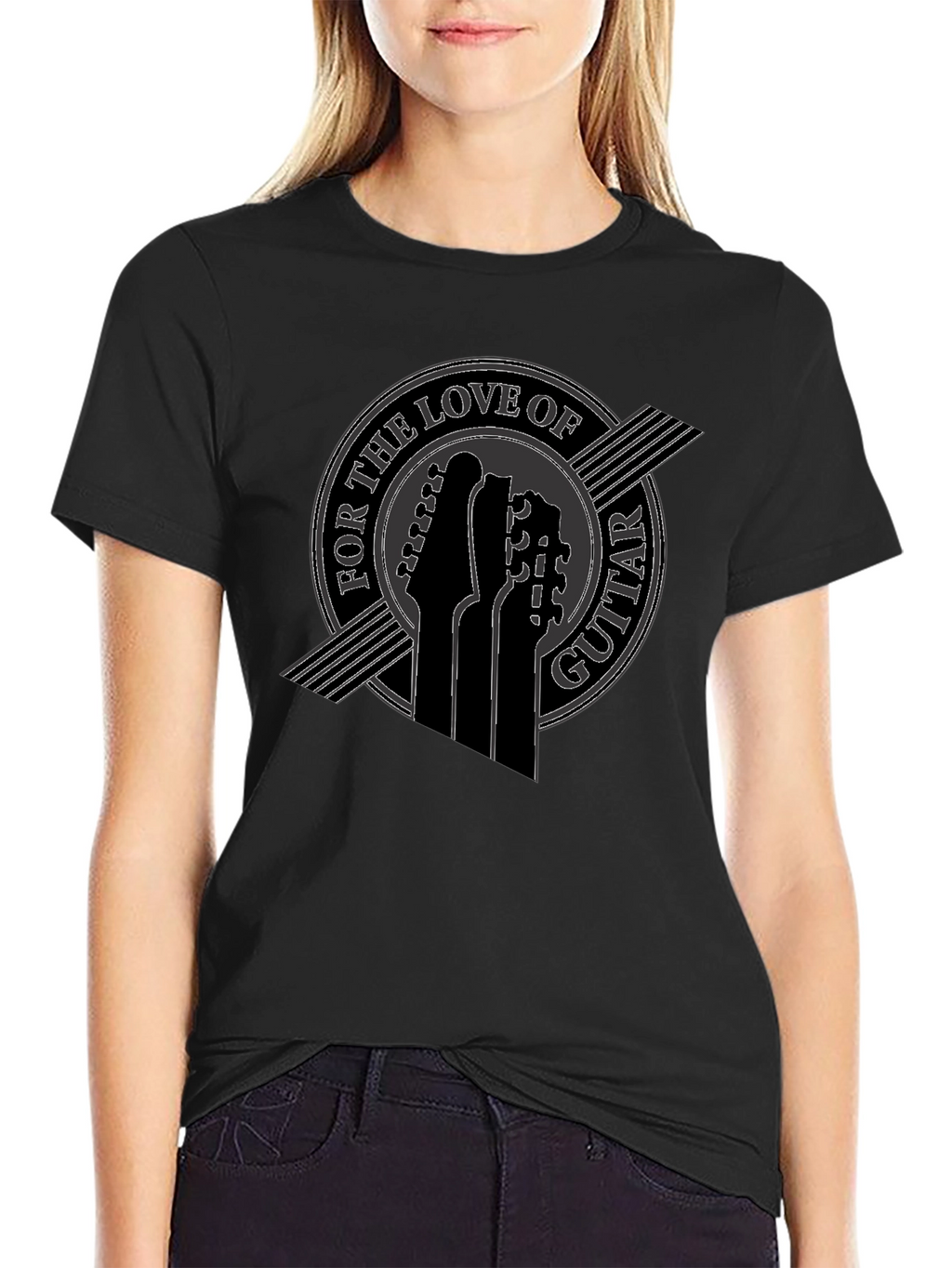Guitar Love Tee - Black Graphic T-Shirt