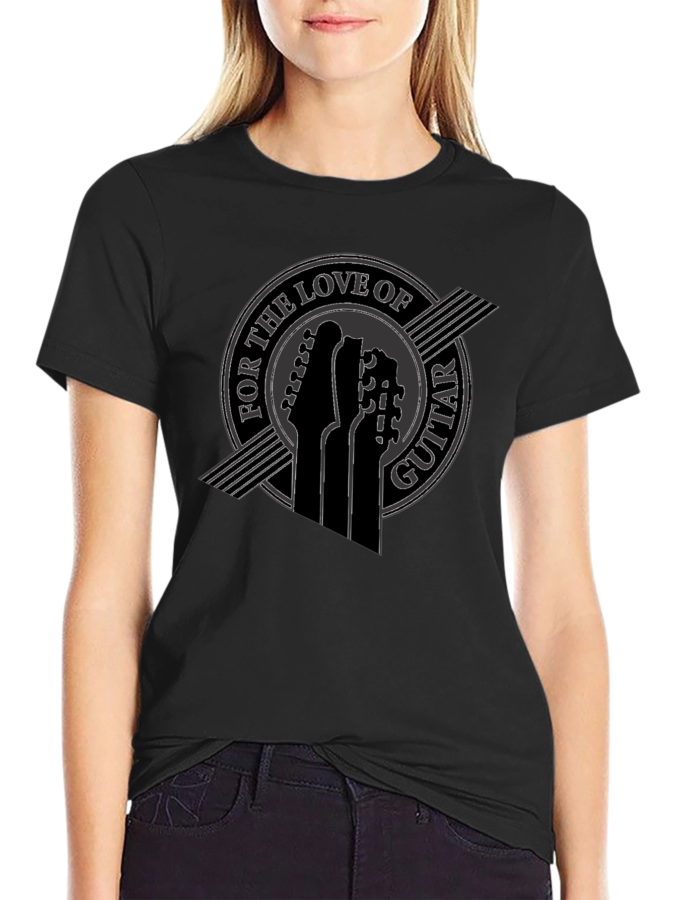 Guitar Love Tee - Black Graphic T-Shirt