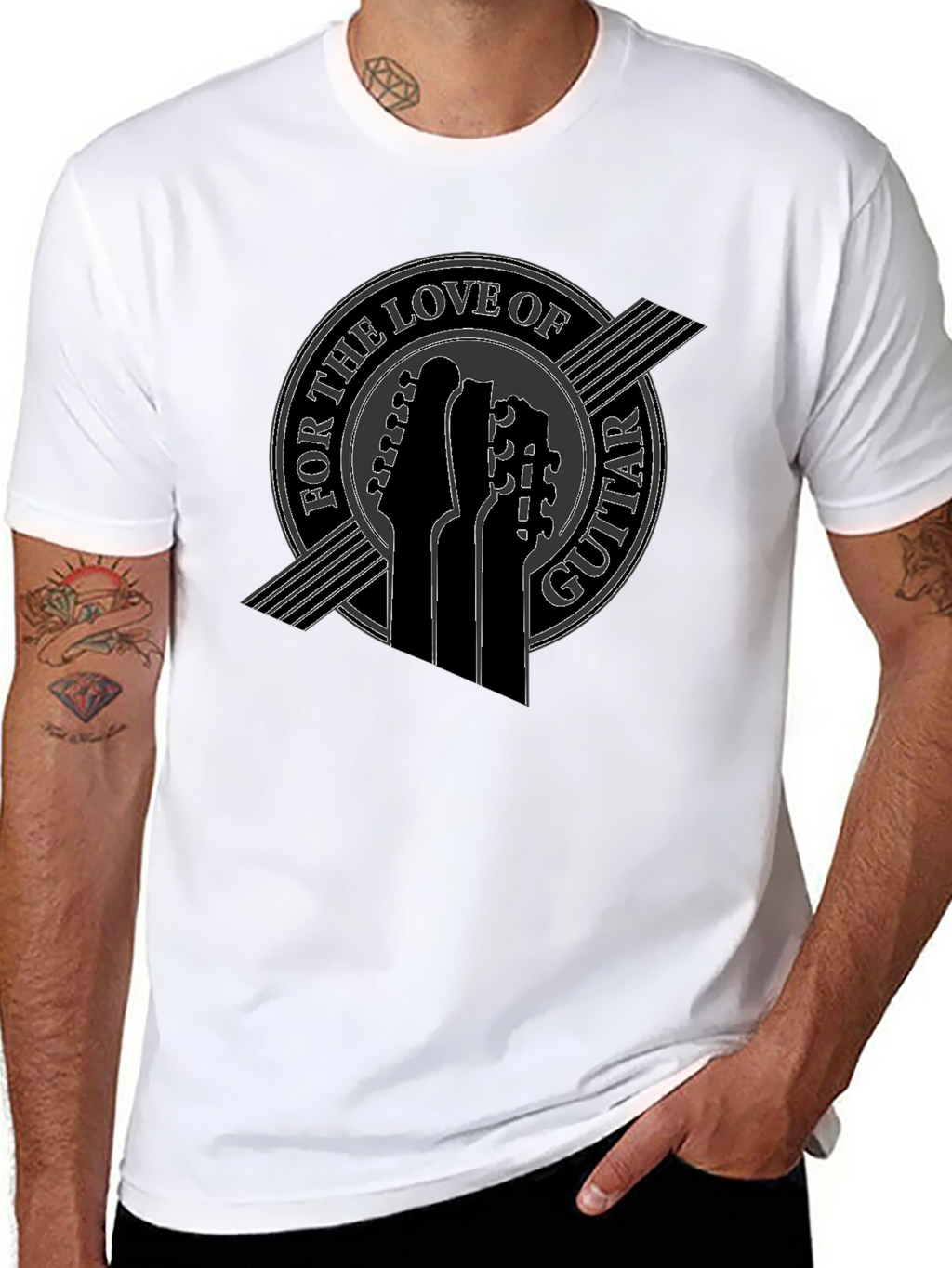 Guitar Love Tee - Black Graphic T-Shirt