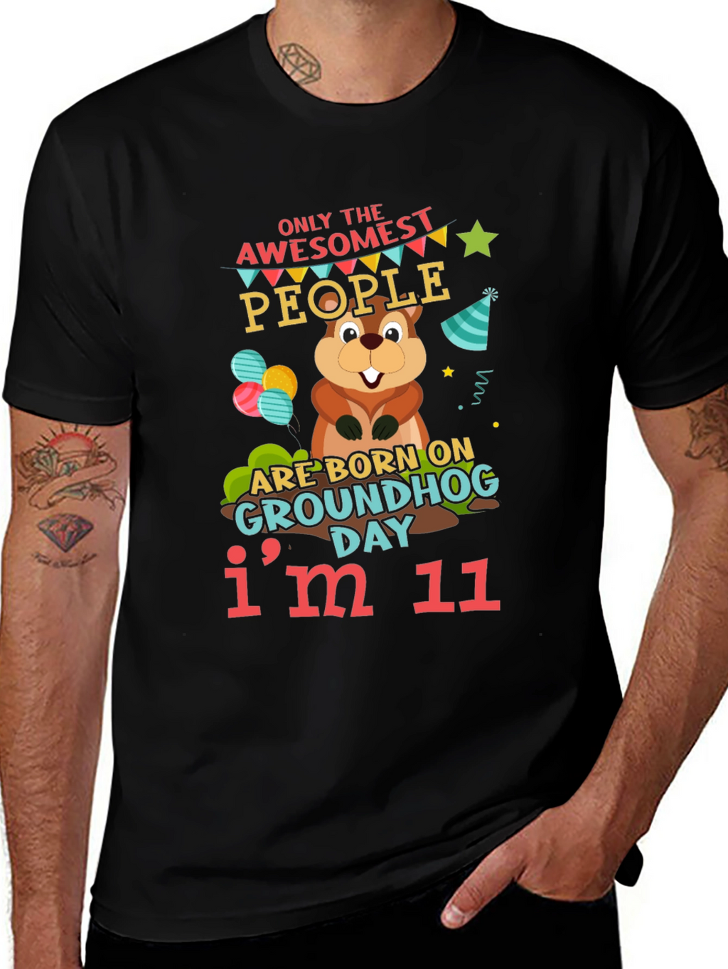 Awesome Groundhog Day 11th Birthday T-Shirt