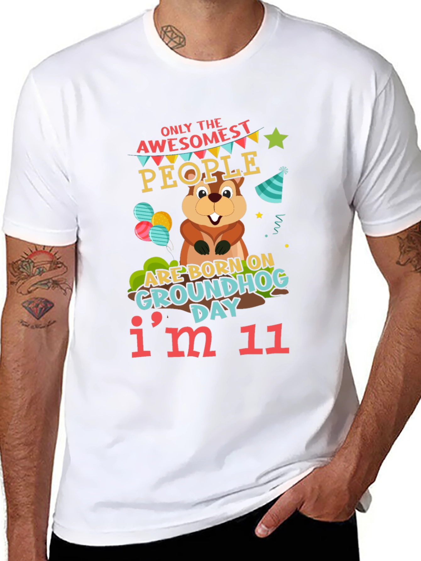 Awesome Groundhog Day 11th Birthday T-Shirt