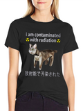 Contaminated Cat Graphic Tee - Quirky Novelty T-Shirt