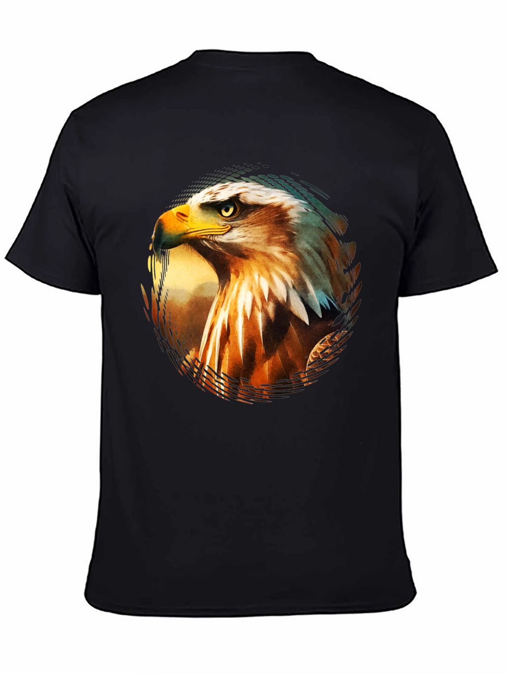 Bold Eagle Graphic Print Black T-Shirt