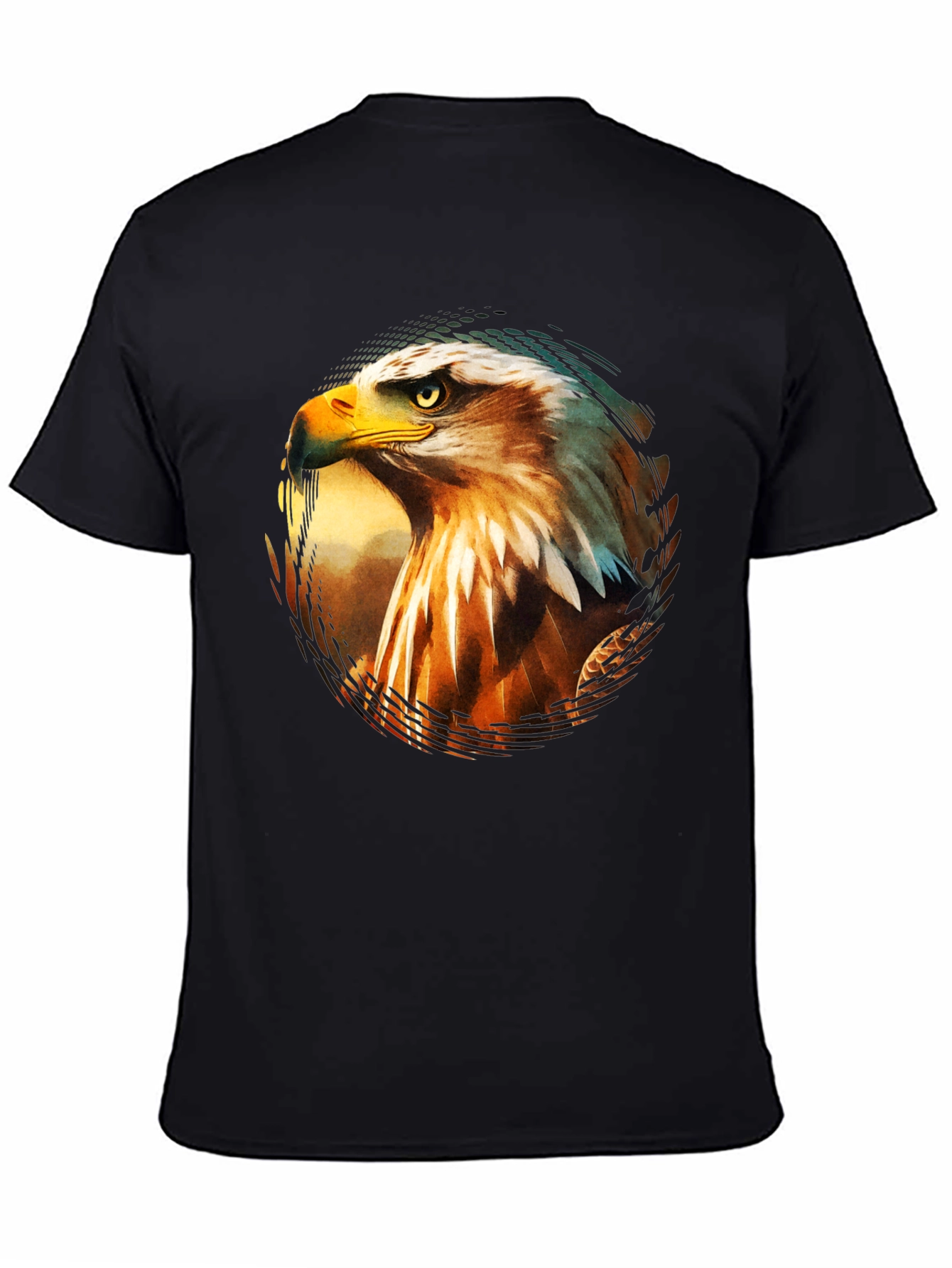 Bold Eagle Graphic Print Black T-Shirt