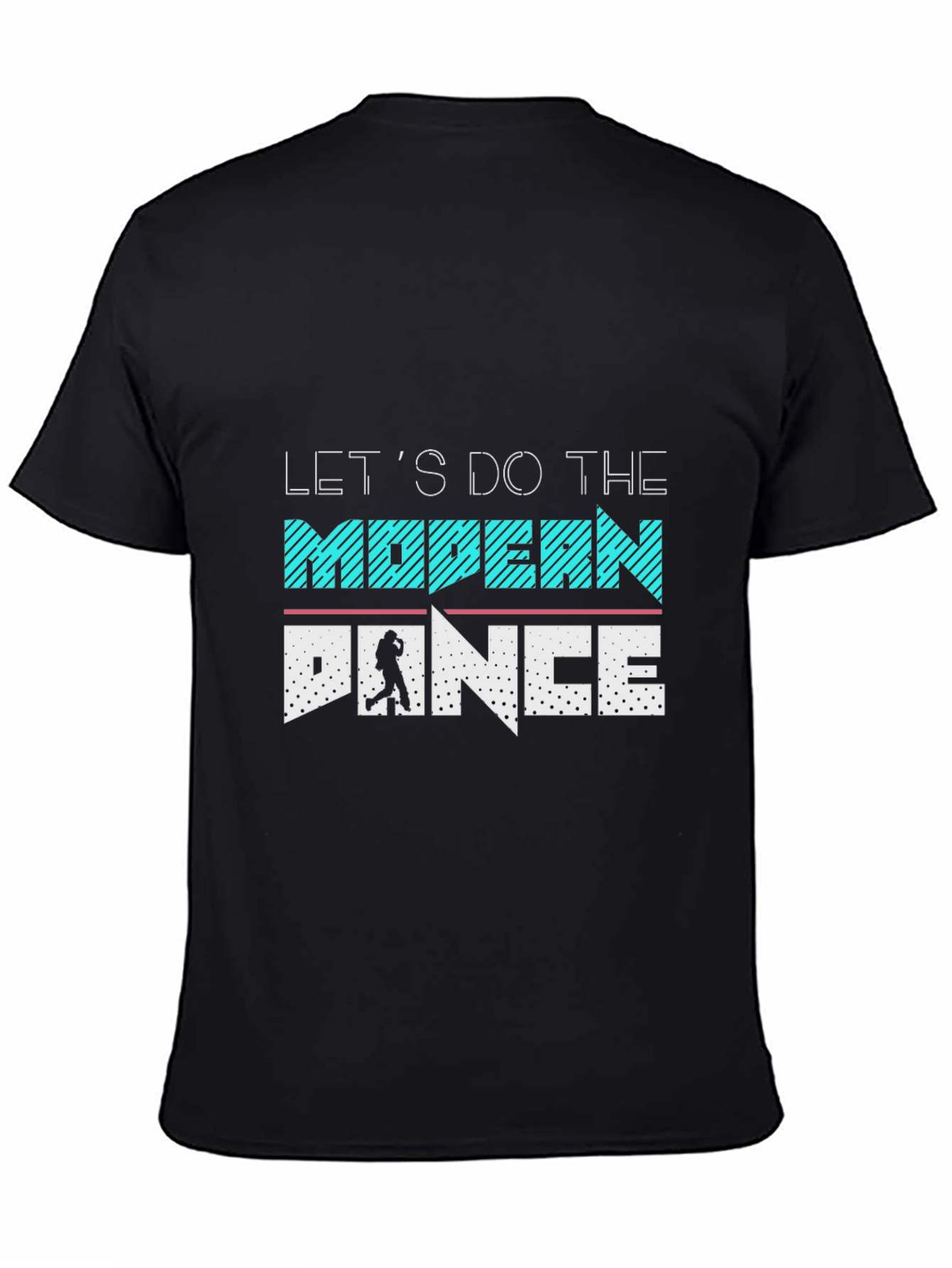 Modern Dance Graphic Tee - Black Cotton T-Shirt