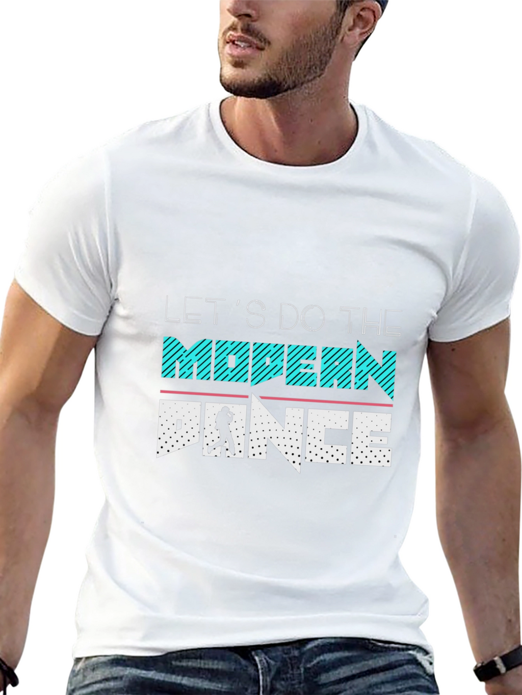 Modern Dance Graphic Tee - Black Cotton T-Shirt