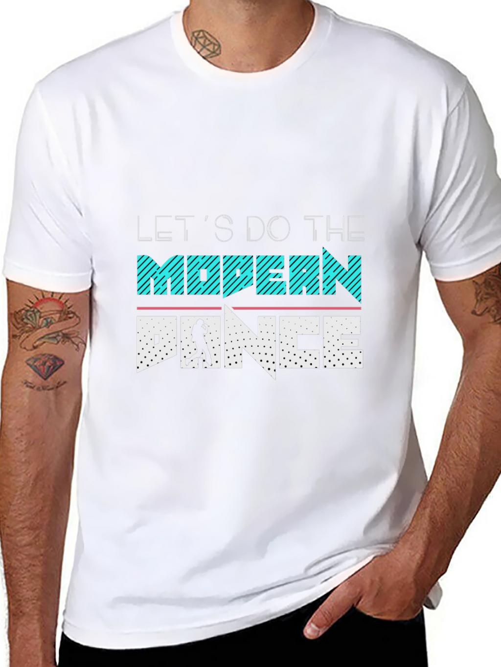 Modern Dance Graphic Tee - Black Cotton T-Shirt