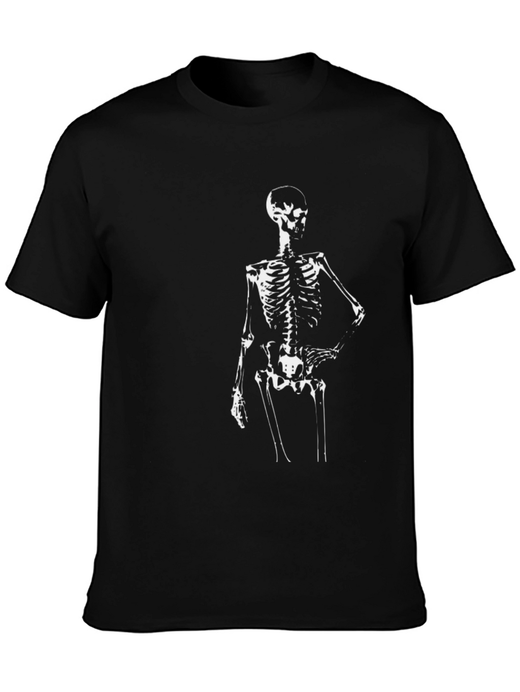Skeleton Graphic Print T-Shirt - Black