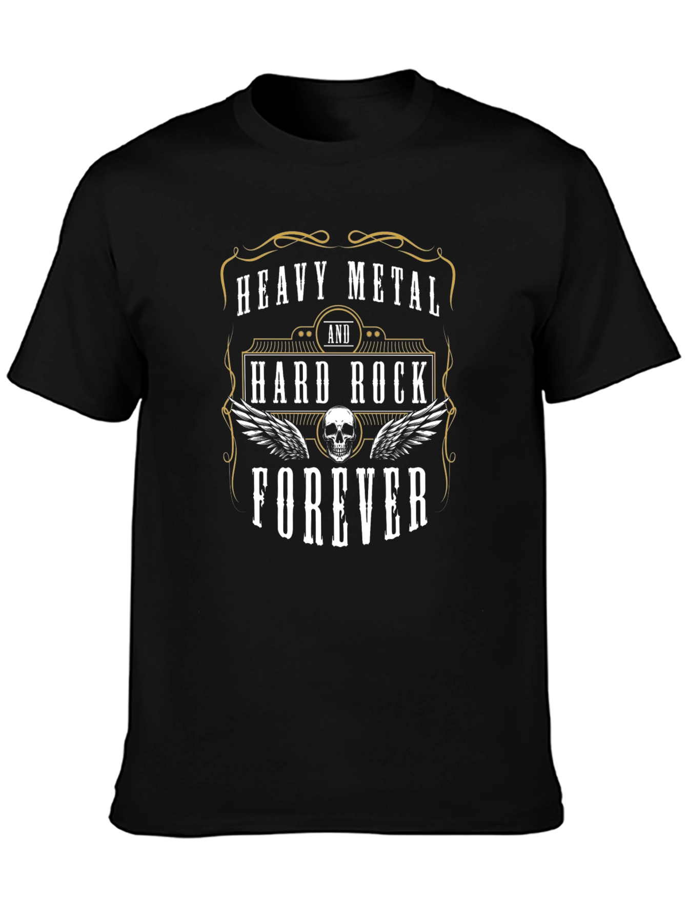 Heavy Metal Hard Rock Forever Black T-Shirt