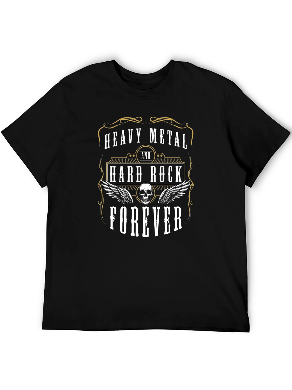 Heavy Metal Hard Rock Forever Black T-Shirt