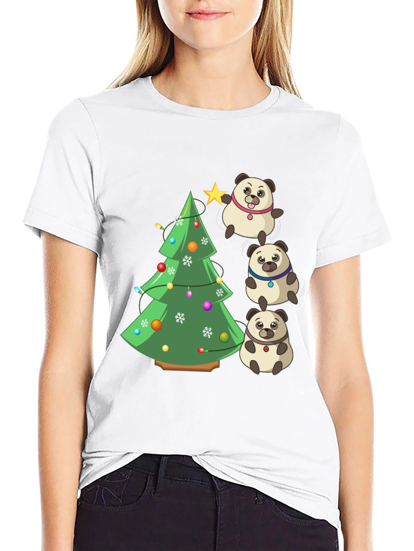 Christmas Pug Panda T-Shirt