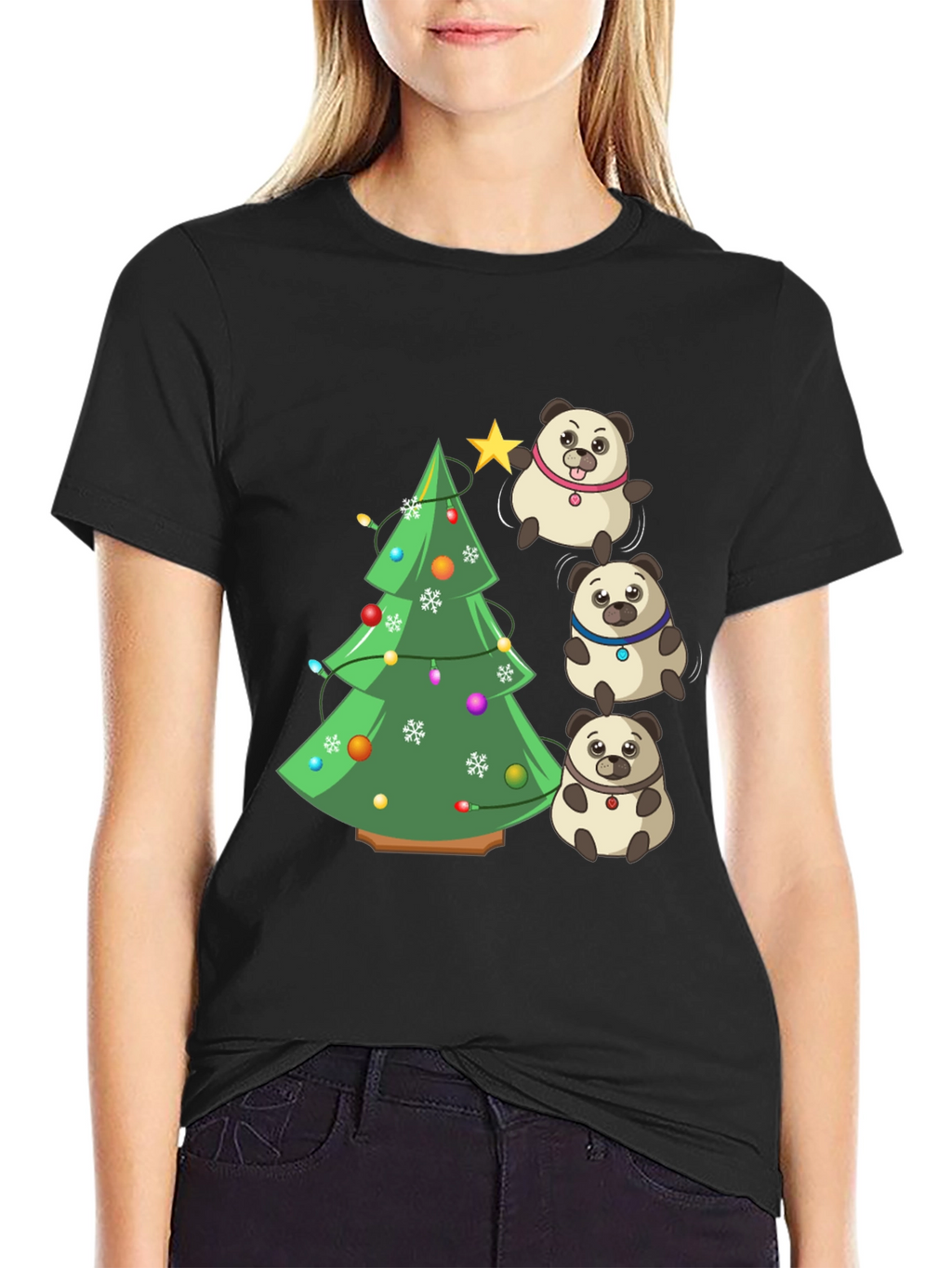 Christmas Pug Panda T-Shirt