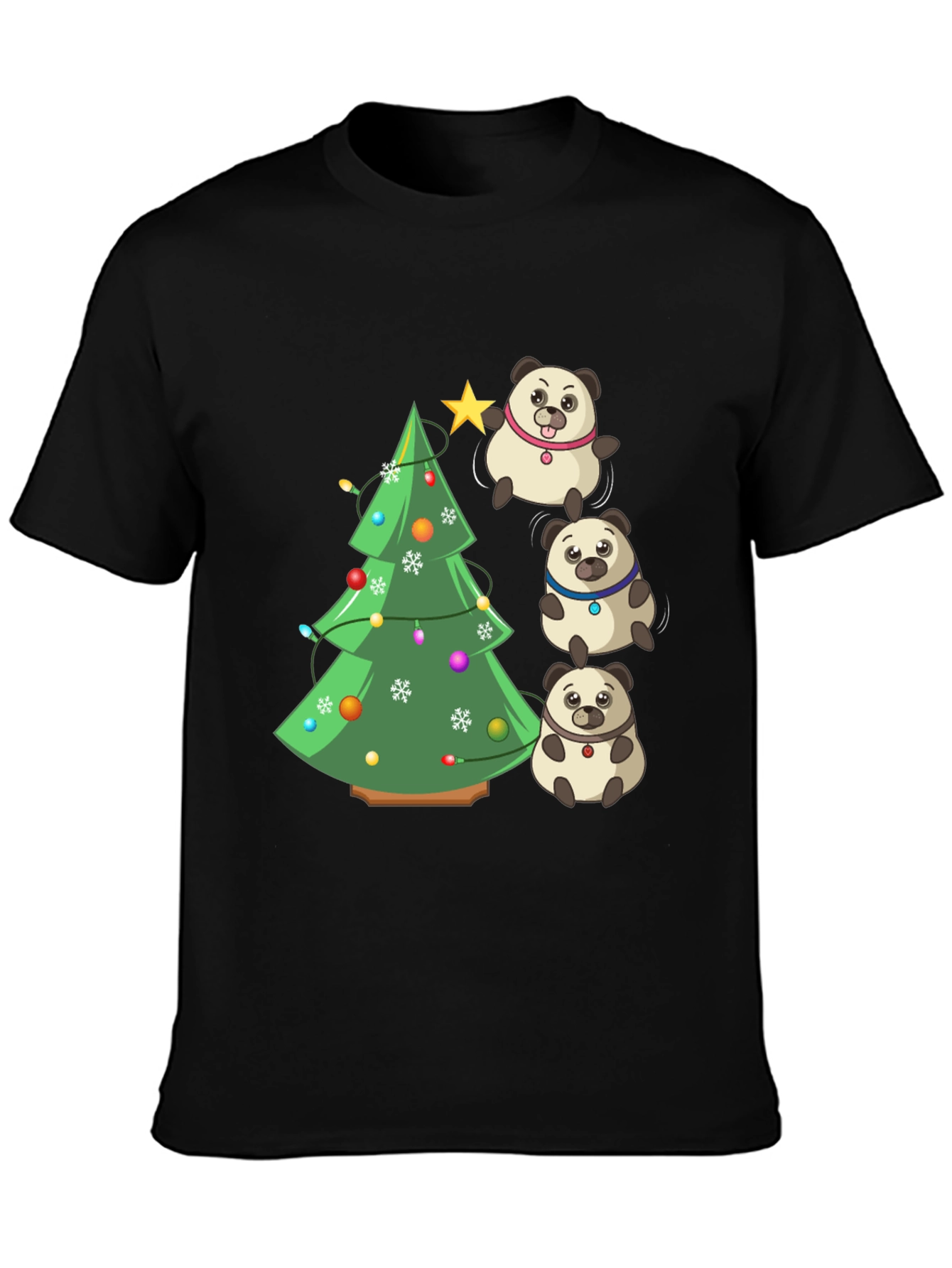 Christmas Pug Panda T-Shirt