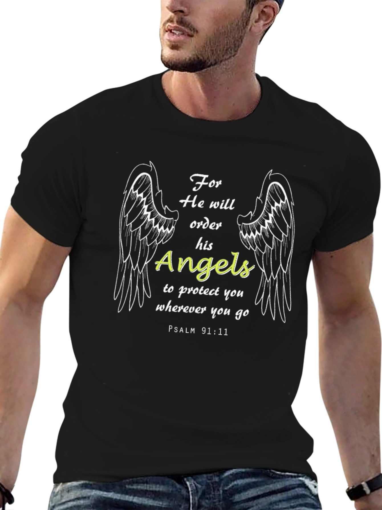 Angel Protection T-Shirt - Psalm 91:11