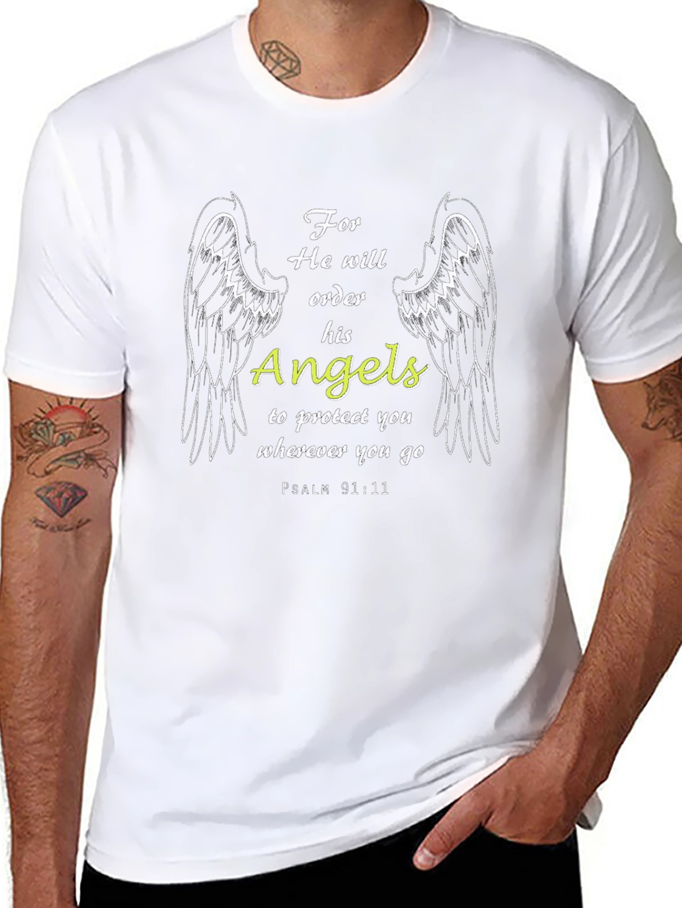 Angel Protection T-Shirt - Psalm 91:11