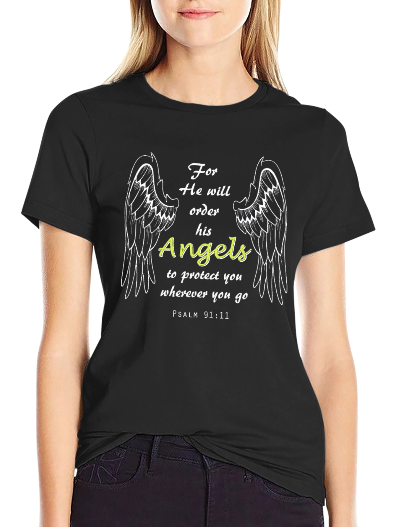 Angel Protection T-Shirt - Psalm 91:11