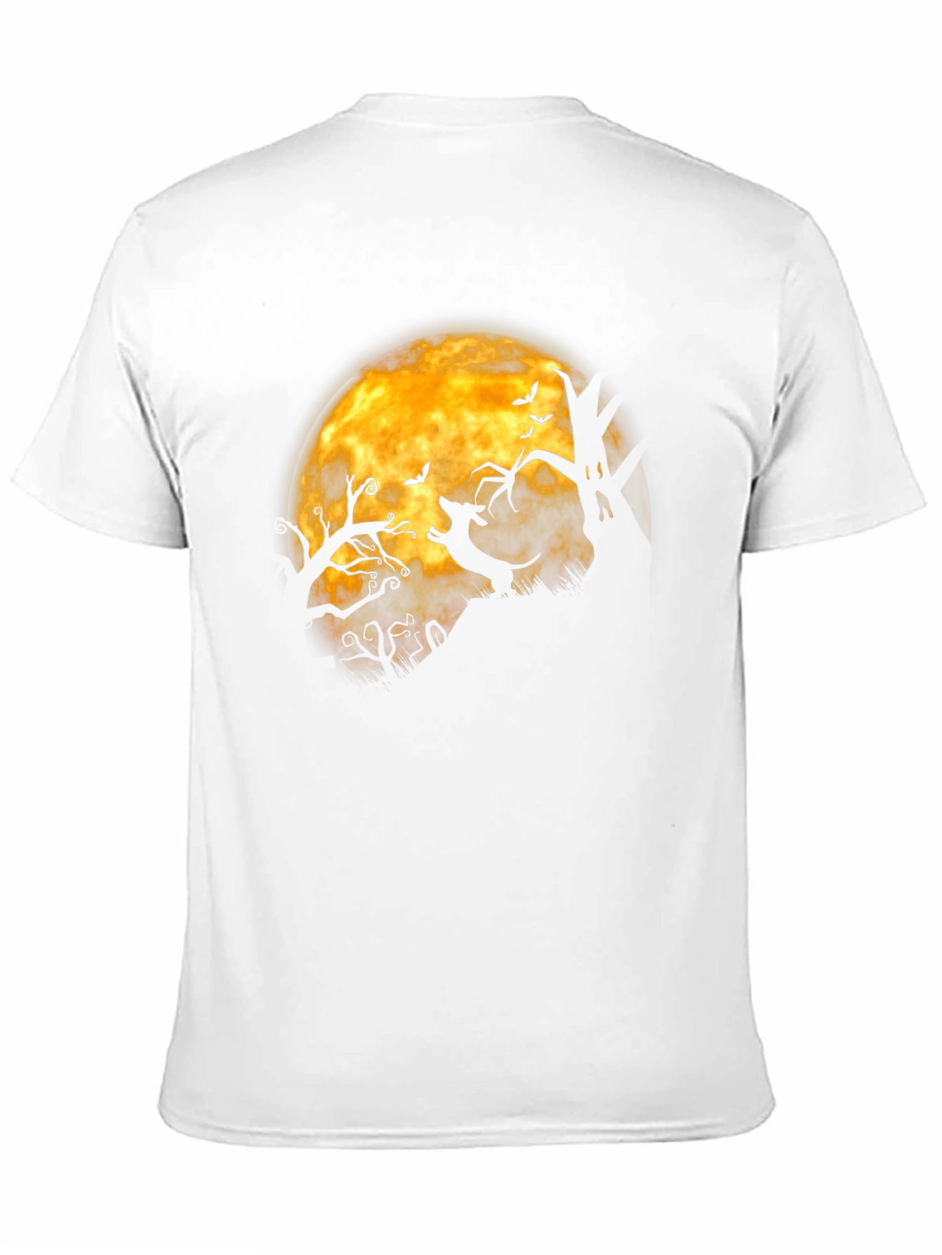 Halloween Dachshund Moon Mens Black T-shirt