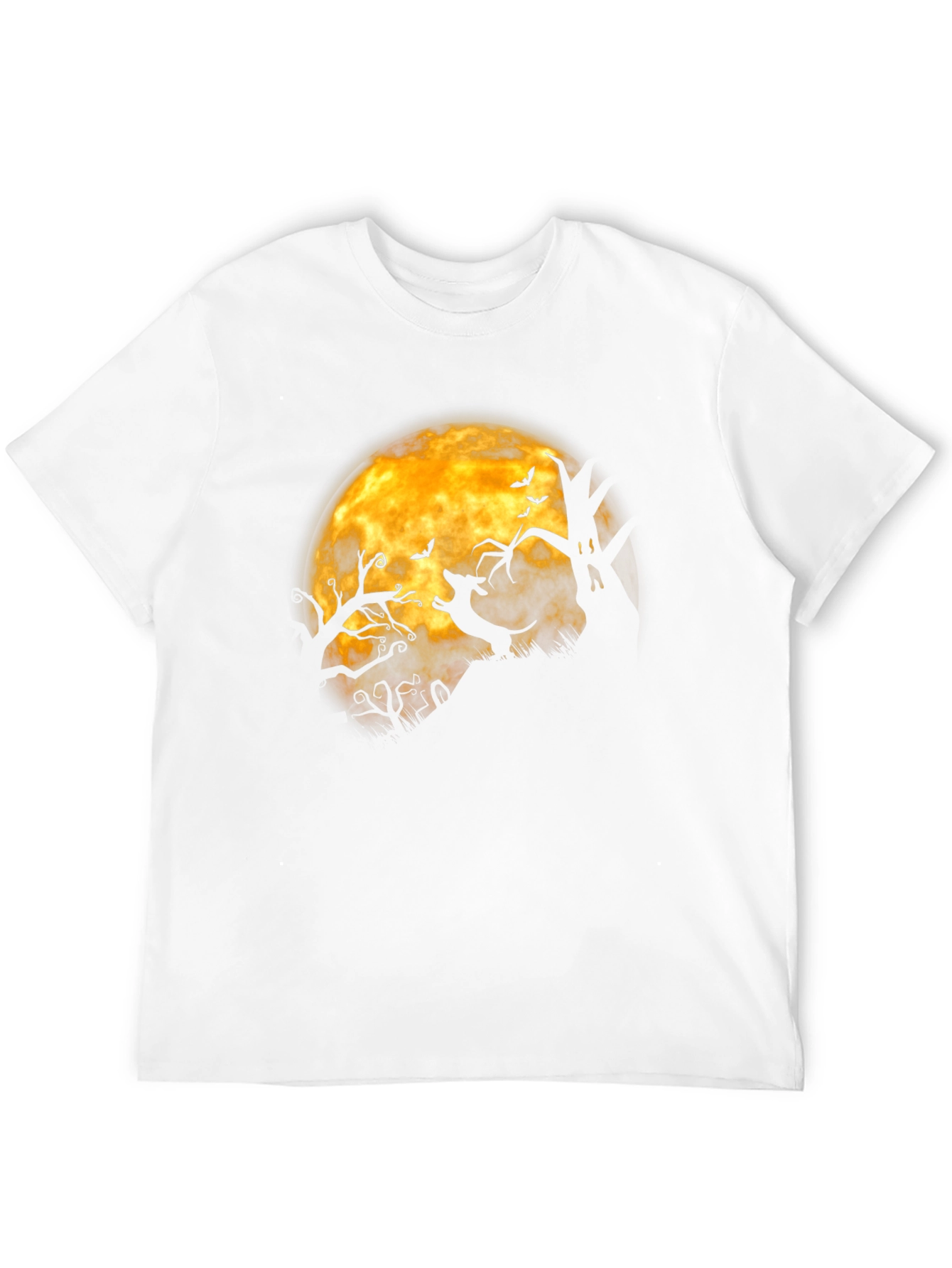 Halloween Dachshund Moon Mens Black T-shirt