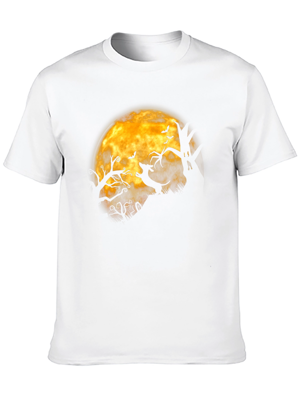 Halloween Dachshund Moon Mens Black T-shirt