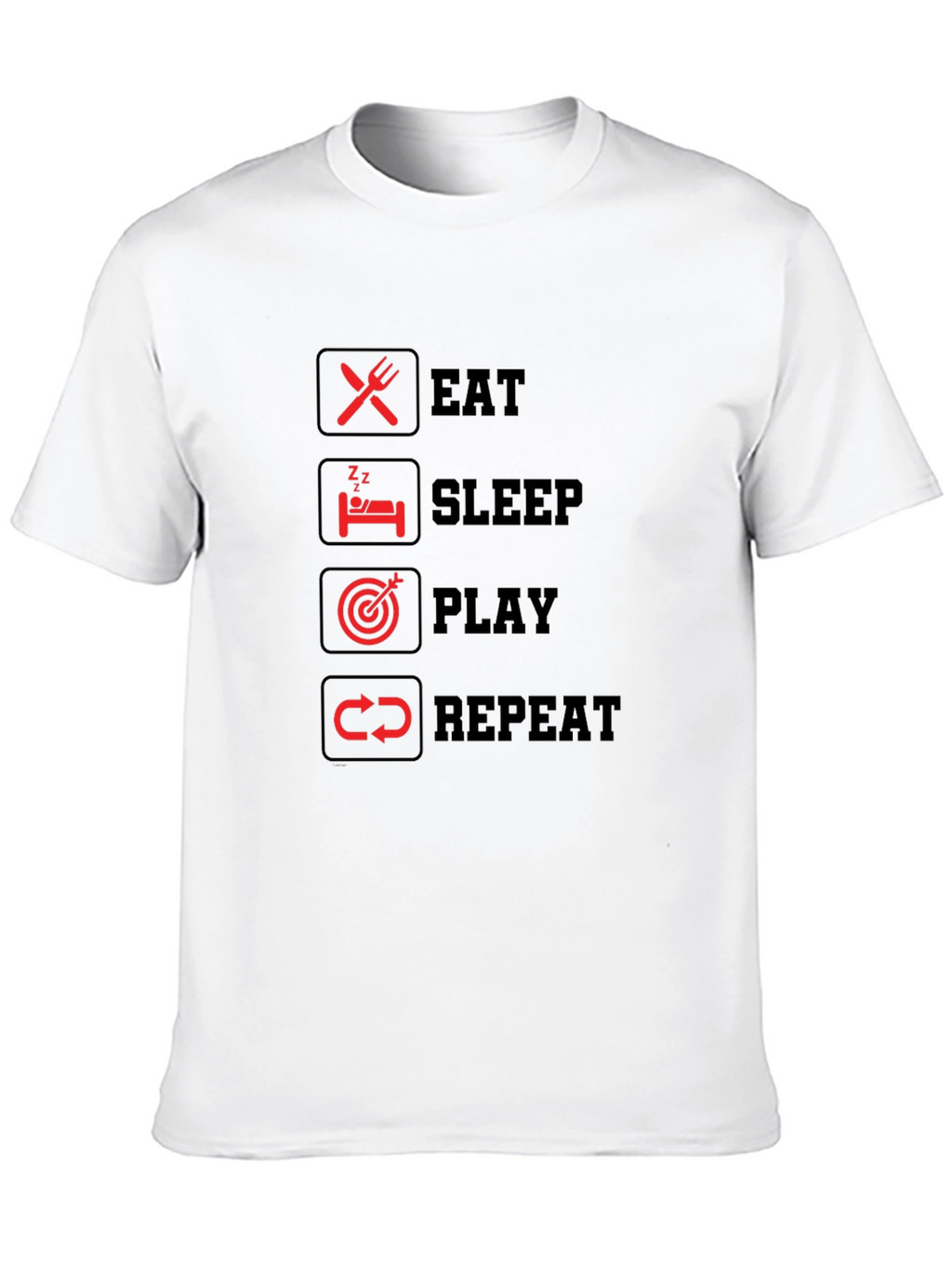 Eat Sleep Play Repeat Graphic T-Shirt
