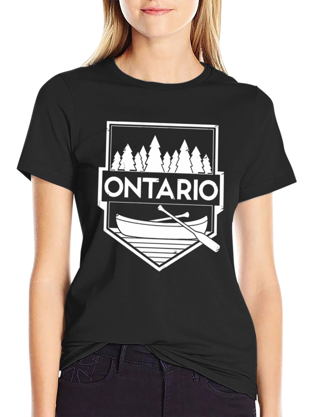 Ontario Canoe Graphic T-Shirt - Black