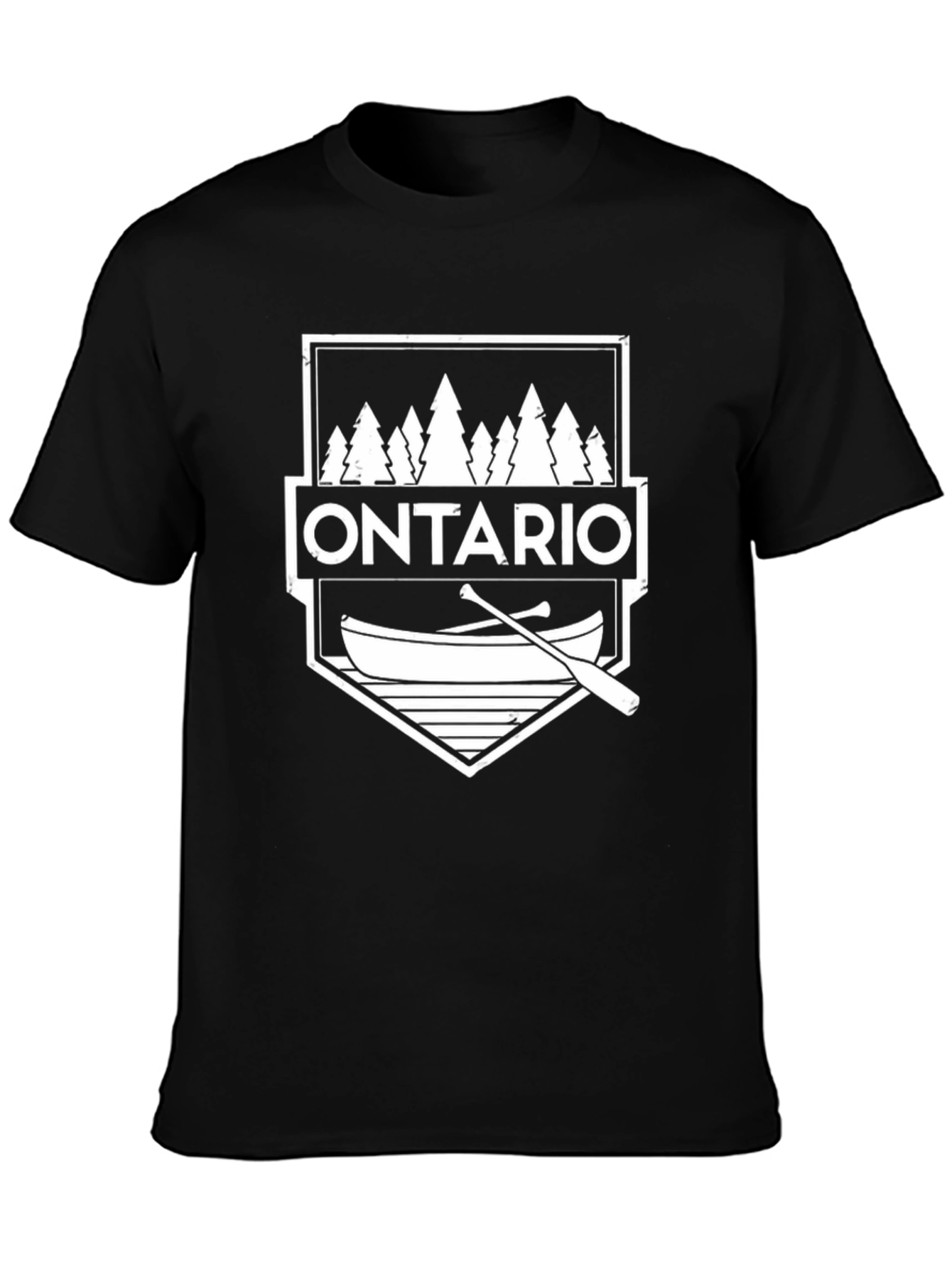 Ontario Canoe Graphic T-Shirt - Black