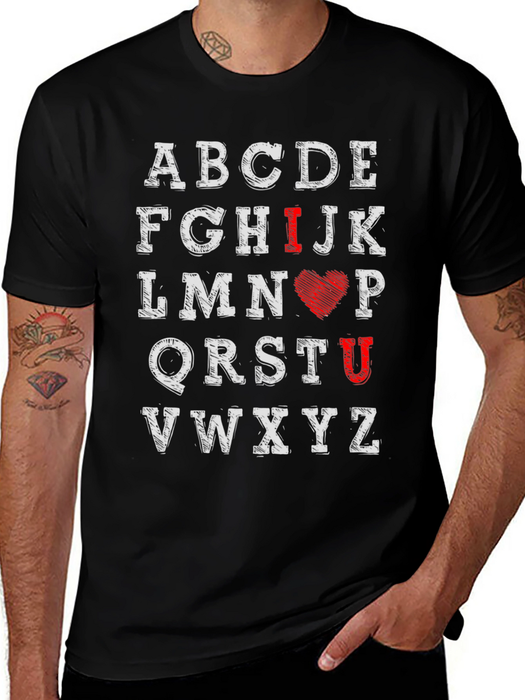 I Love You Alphabet Graphic Tee