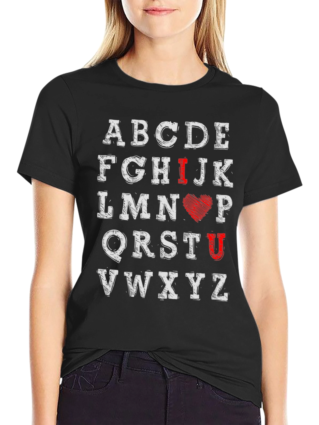 I Love You Alphabet Graphic Tee