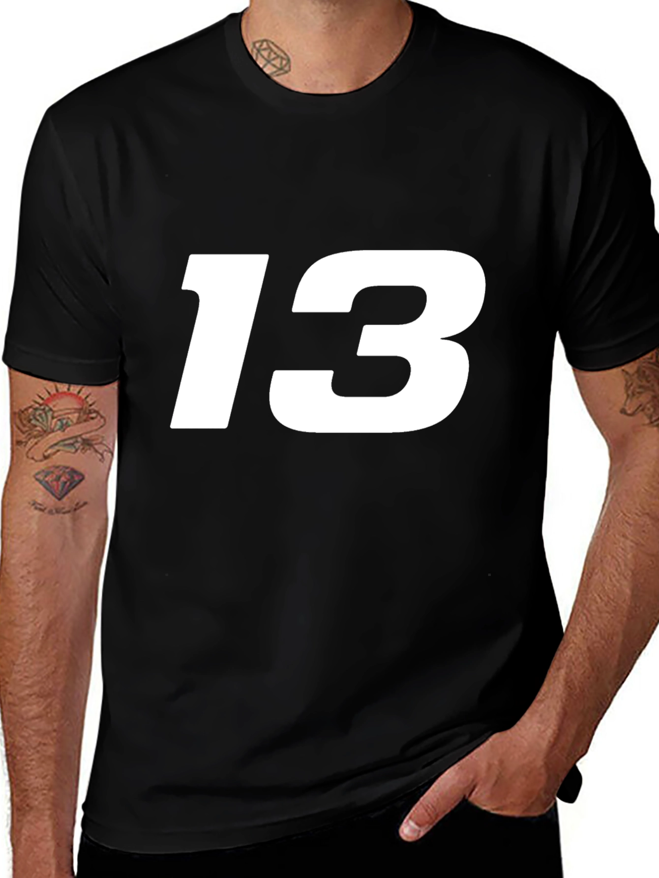 Lucky Number 13 Black T-Shirt