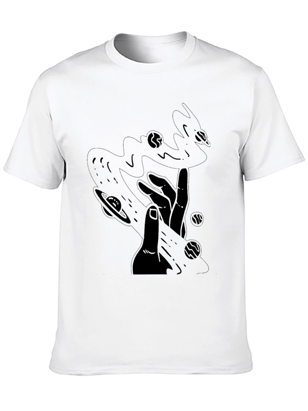 Cosmic Touch Black T-Shirt