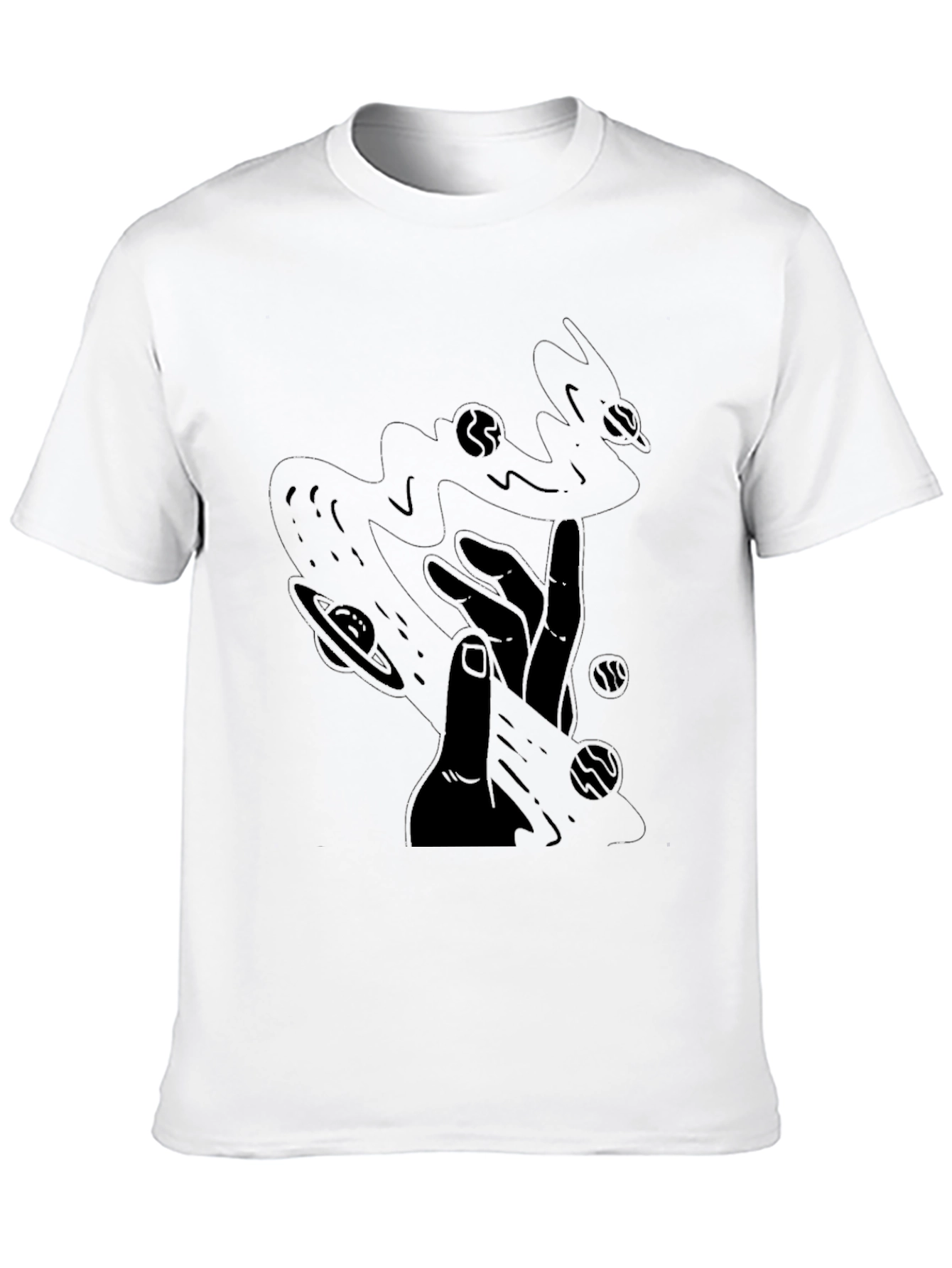 Cosmic Touch Black T-Shirt
