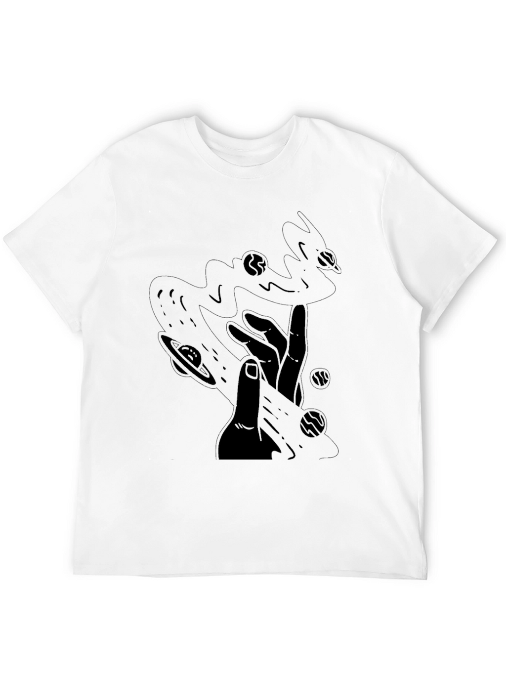 Cosmic Touch Black T-Shirt
