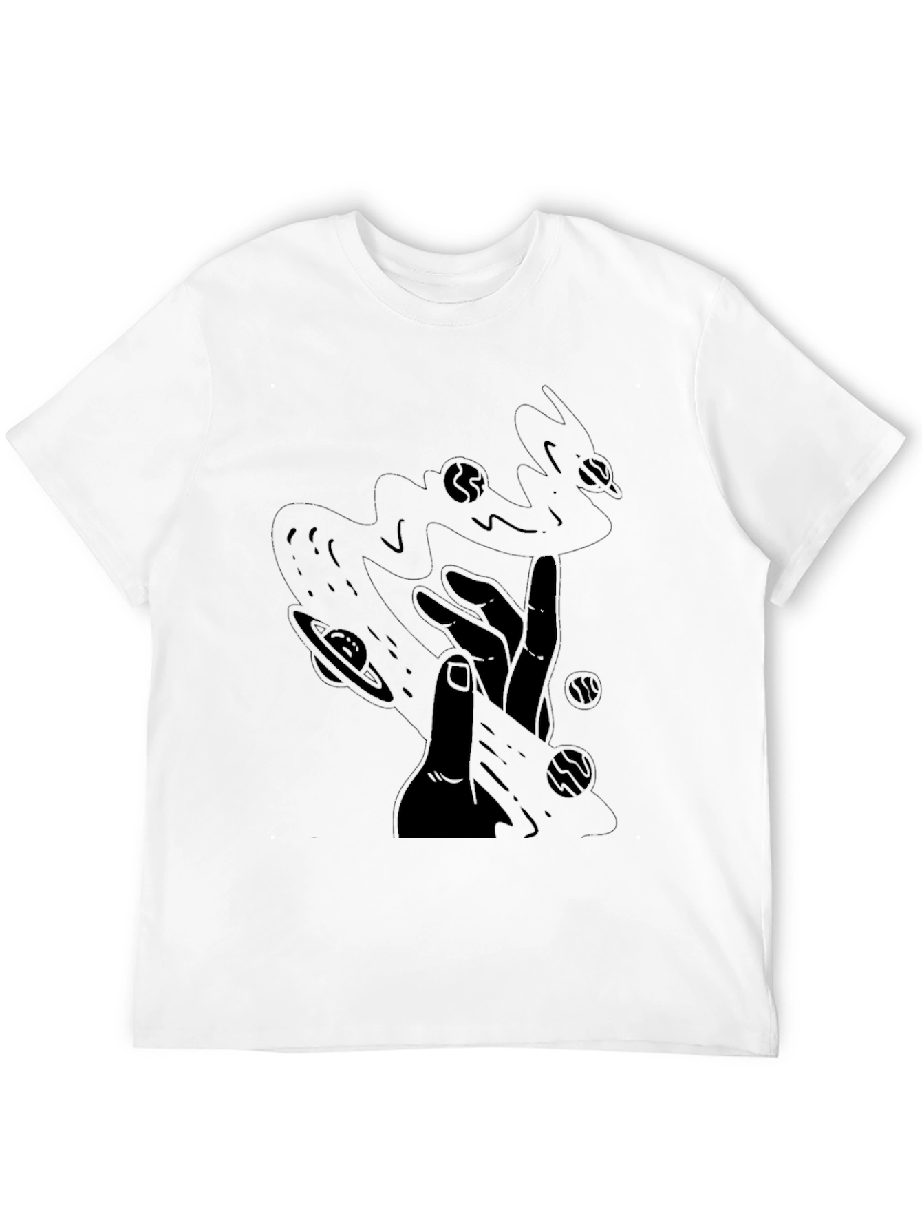 Cosmic Touch Black T-Shirt