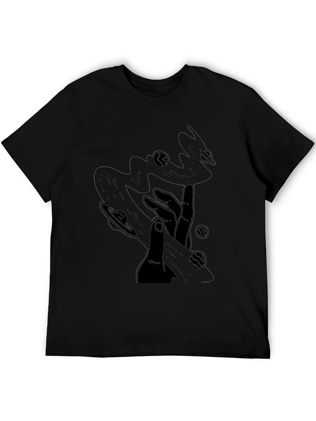 Cosmic Touch Black T-Shirt