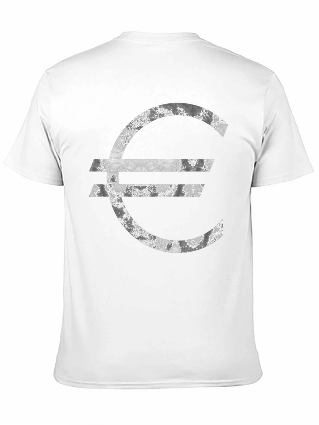 Euro Symbol Graphic Tee - Distressed Look T-Shirt