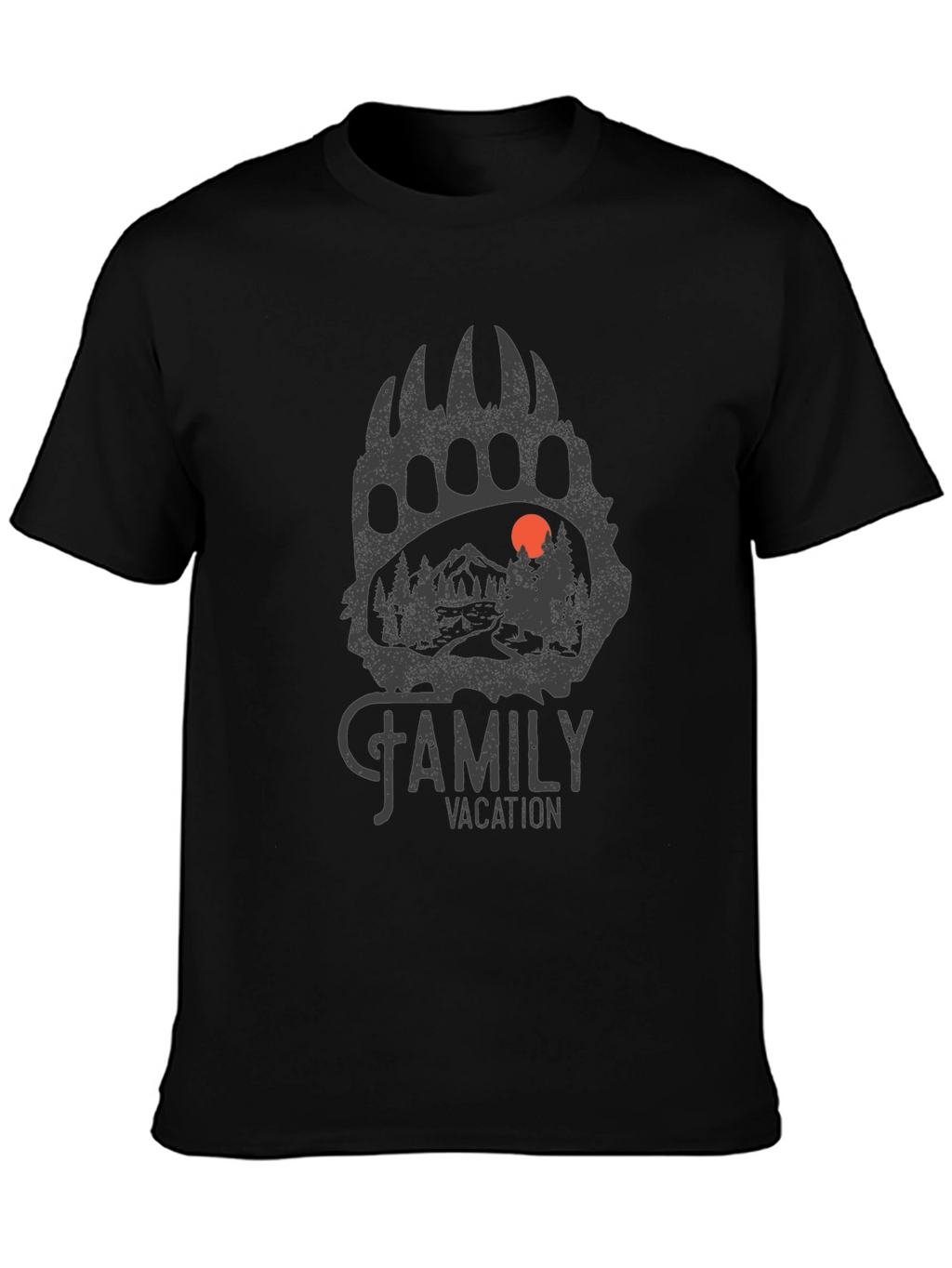 Family Vacation Bear Paw Graphic Tee