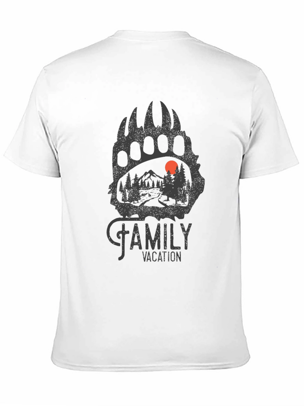 Family Vacation Bear Paw Graphic Tee