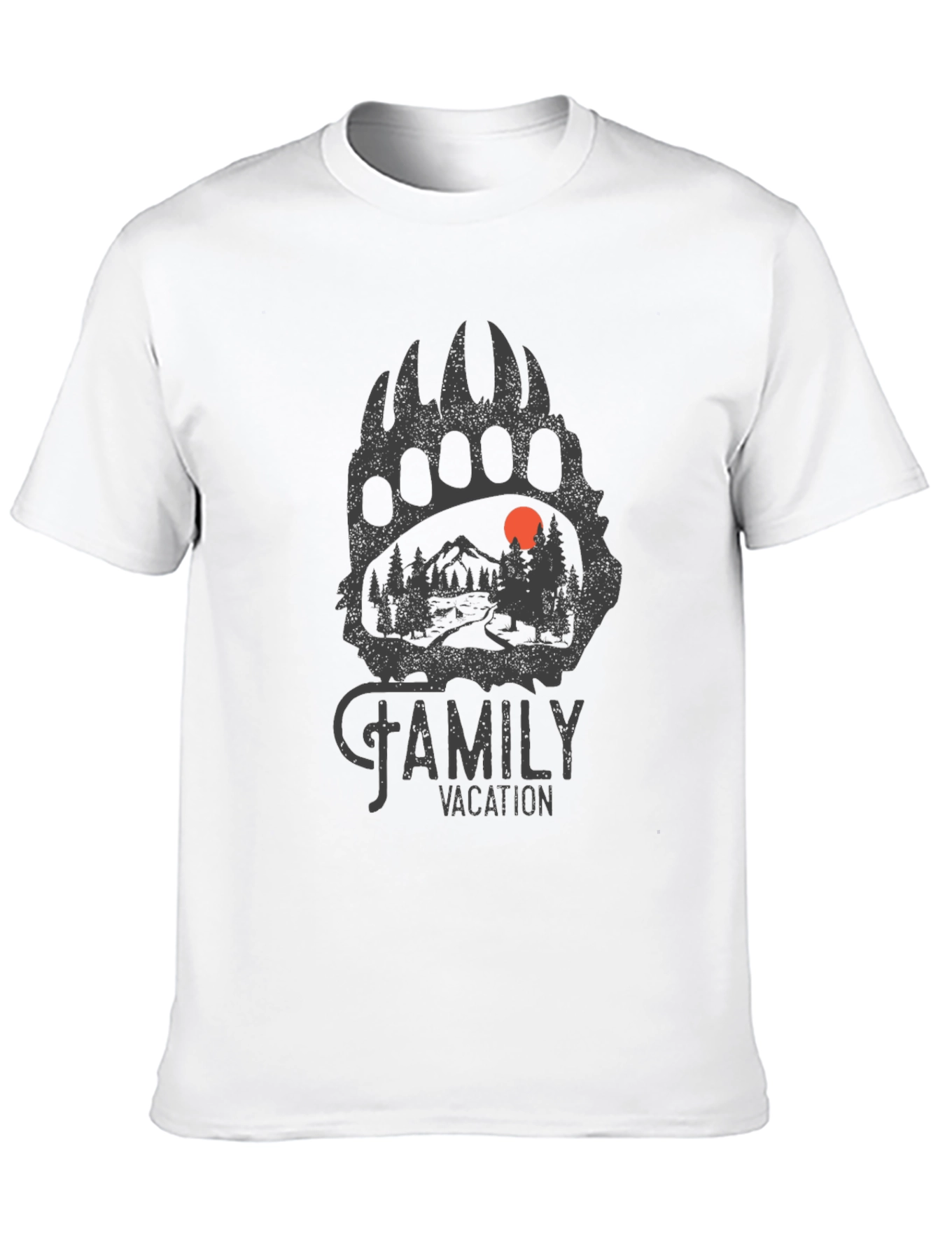 Family Vacation Bear Paw Graphic Tee