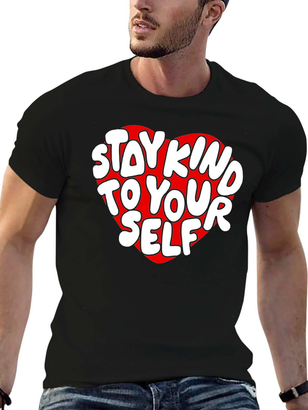 Stay Kind to Yourself Graphic Tee - Black