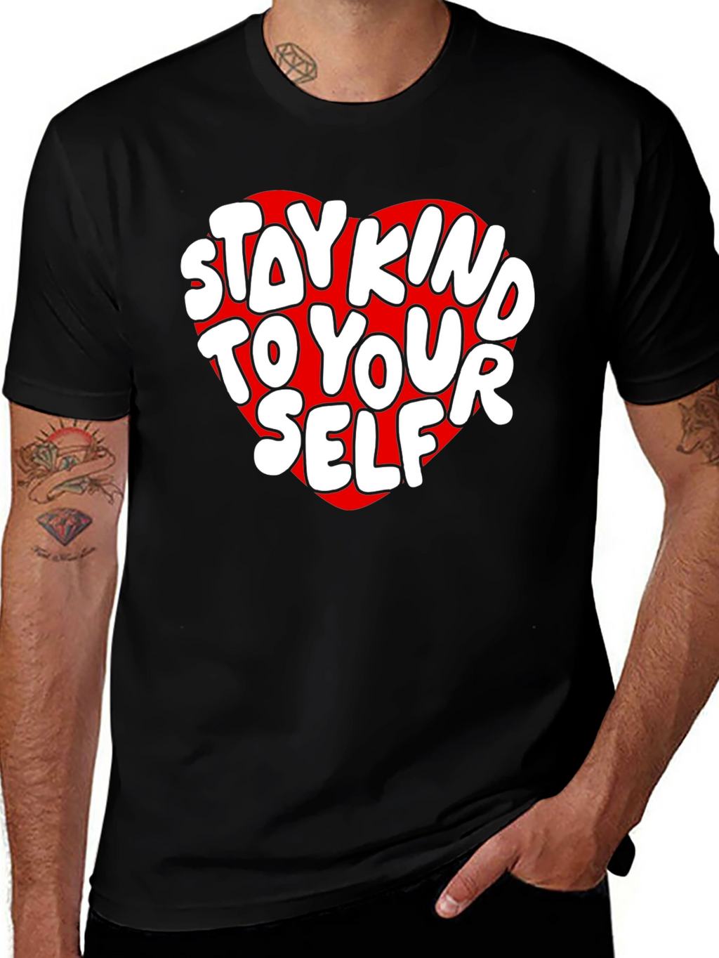Stay Kind to Yourself Graphic Tee - Black