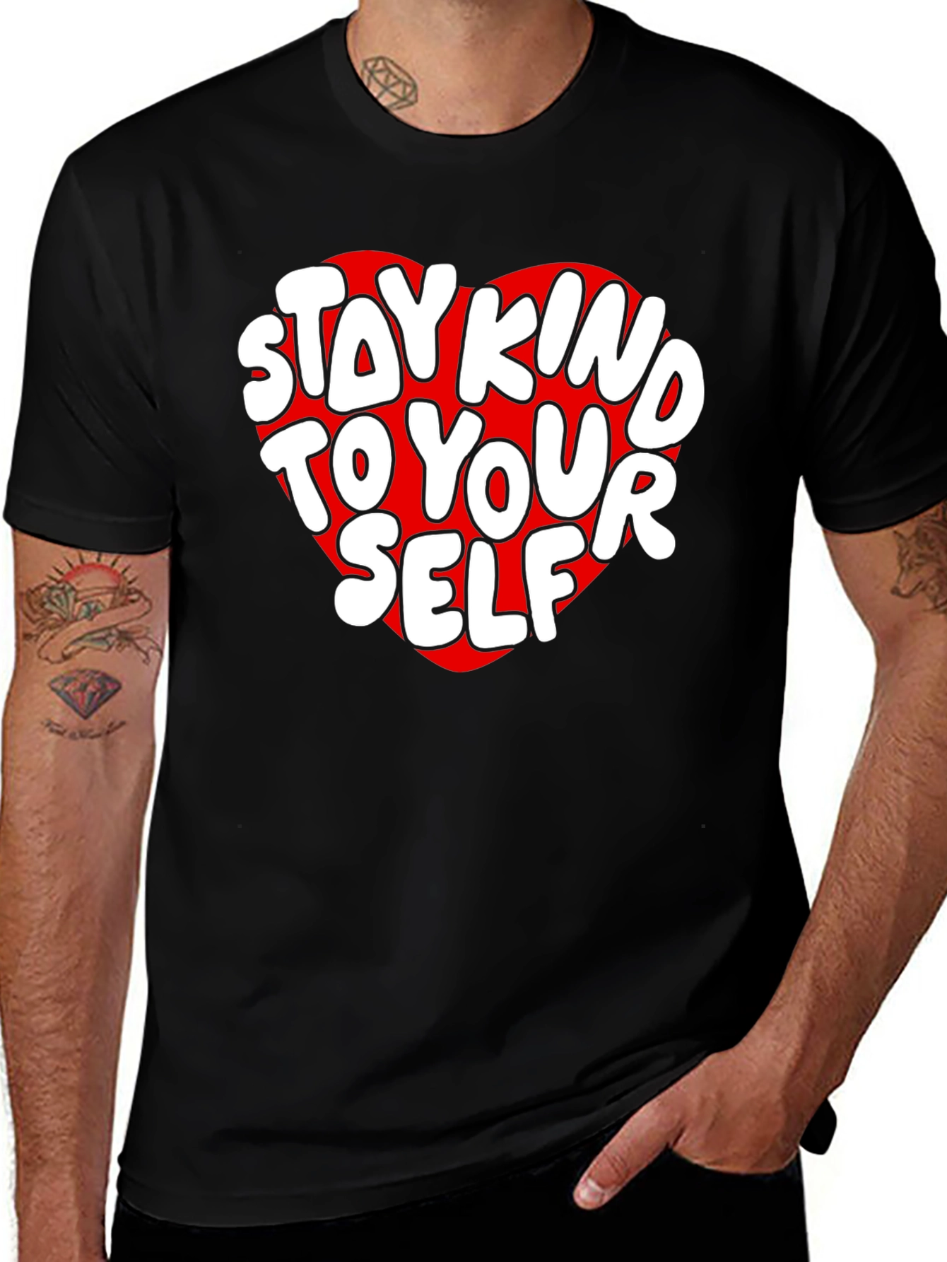 Stay Kind to Yourself Graphic Tee - Black
