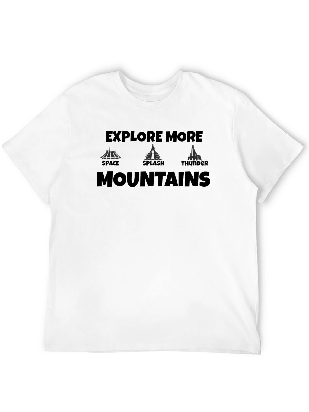 Explore More Mountains Black Graphic T-Shirt